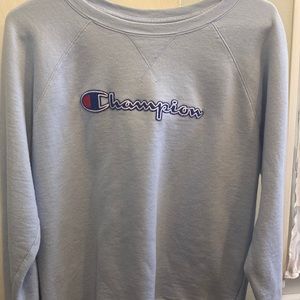 blue champion crew neck